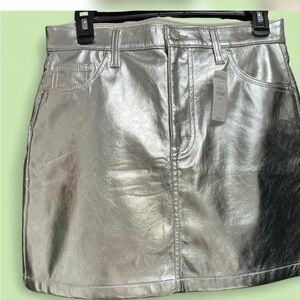 GAP Shimmering Silver Mini Skirt